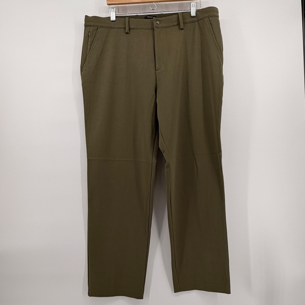 Quince Men's Ultra-Stretch 24/7 Smart Chino Olive Green Pants 38x30